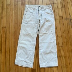 Diesel Men's Cream Wide-Leg Chinos